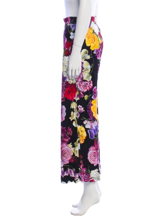 Dolce & Gabbana Floral Print Wide Leg Pants