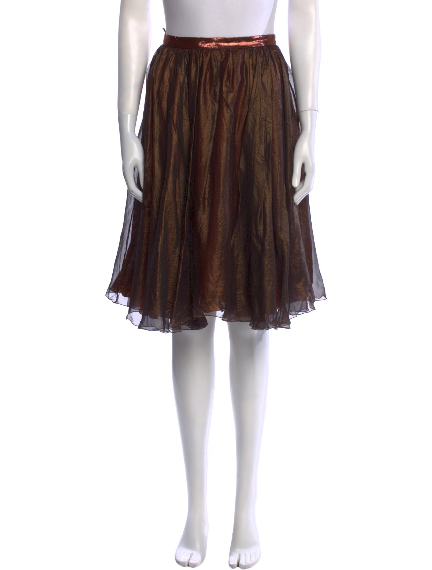 Dolce & Gabbana Silk Knee-Length Skirt