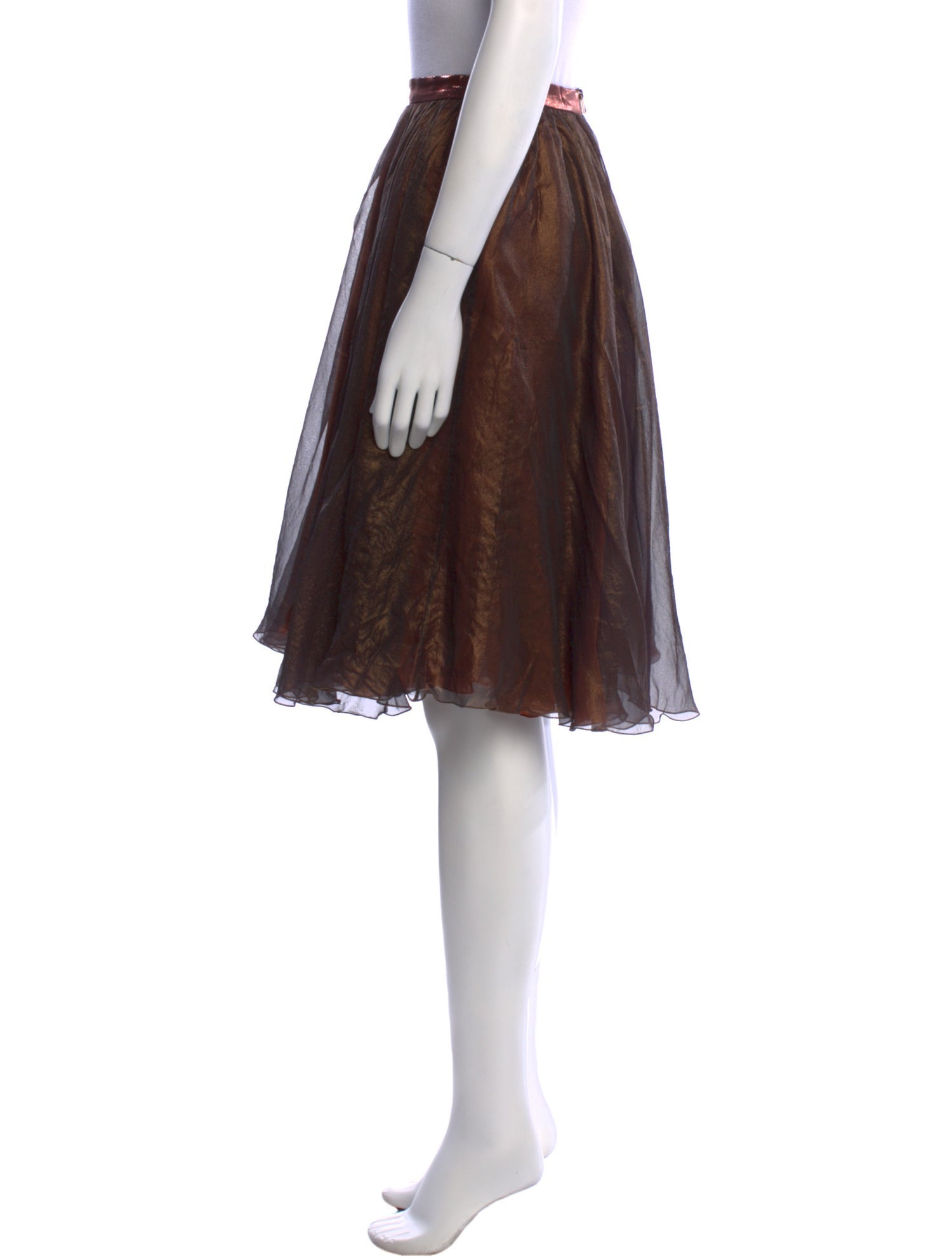 Dolce & Gabbana Silk Knee-Length Skirt