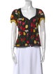 Dolce & Gabbana Silk Floral Print Top