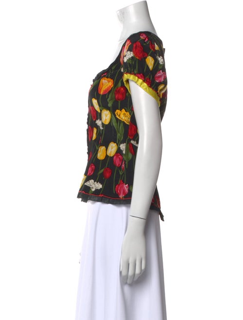 Dolce & Gabbana Silk Floral Print Top