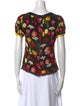 Dolce & Gabbana Silk Floral Print Top