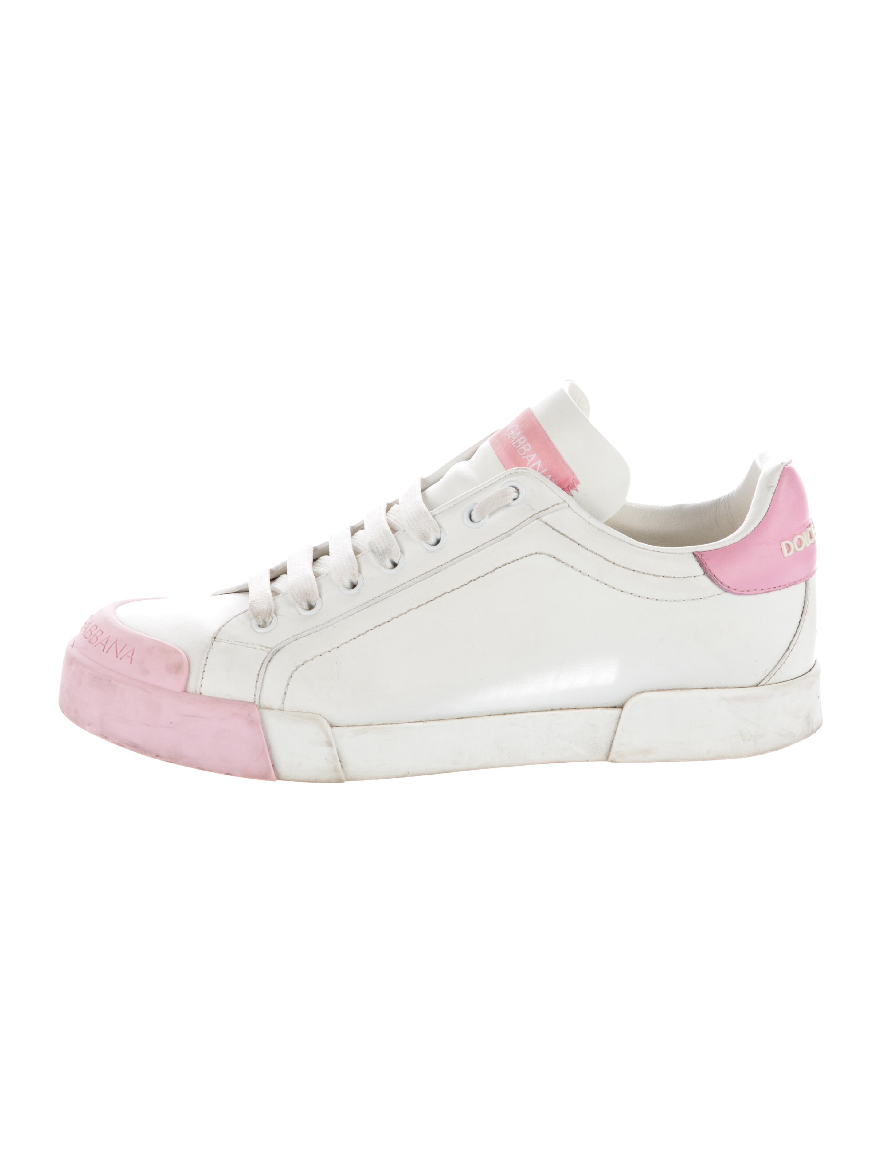 Dolce & Gabbana Leather Colorblock Pattern Sneakers