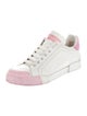 Dolce & Gabbana Leather Colorblock Pattern Sneakers