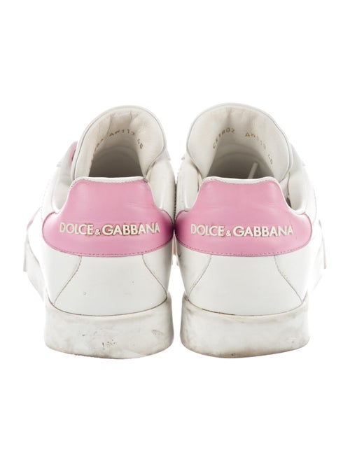 Dolce & Gabbana Leather Colorblock Pattern Sneakers