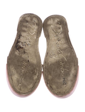 Dolce & Gabbana Leather Colorblock Pattern Sneakers