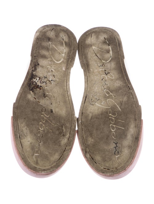 Dolce & Gabbana Leather Colorblock Pattern Sneakers