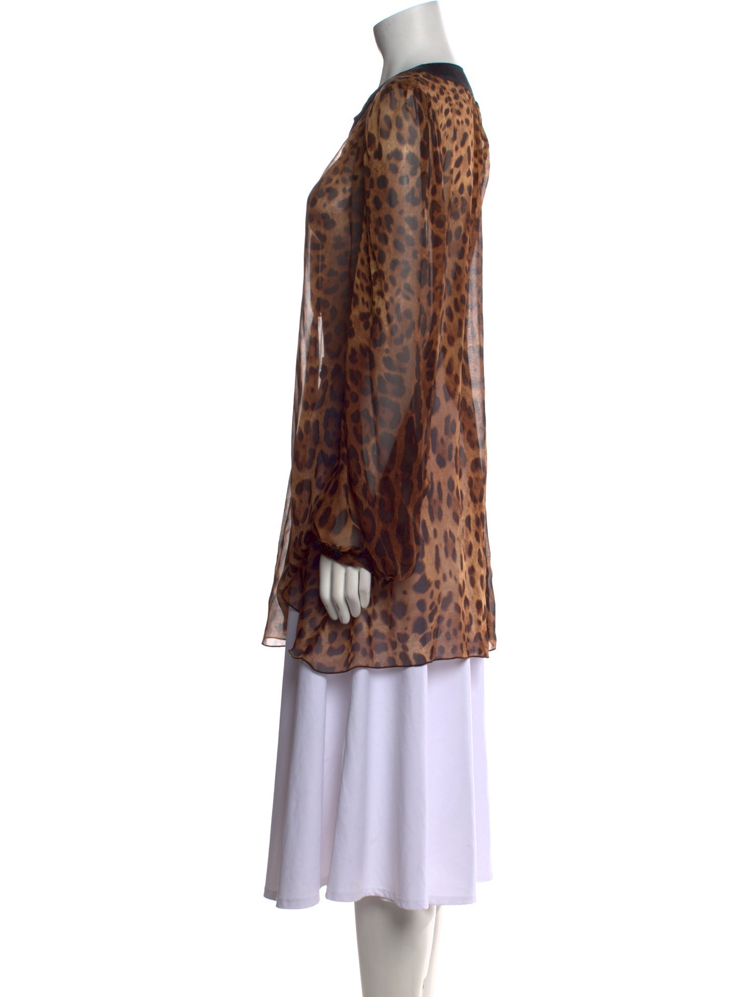 Dolce & Gabbana Animal Print Scoop Neck Tunic