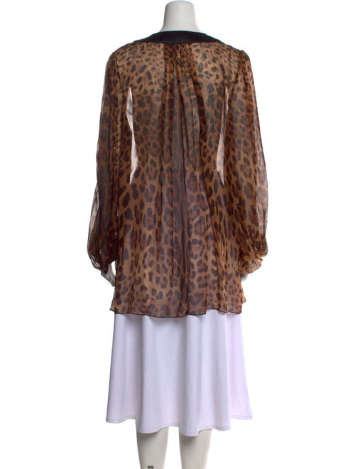 Dolce & Gabbana Animal Print Scoop Neck Tunic