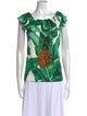 Dolce & Gabbana Printed Scoop Neck Blouse