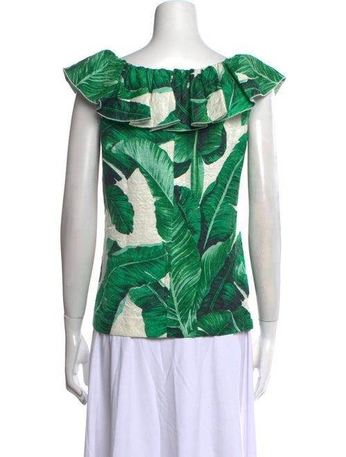 Dolce & Gabbana Printed Scoop Neck Blouse