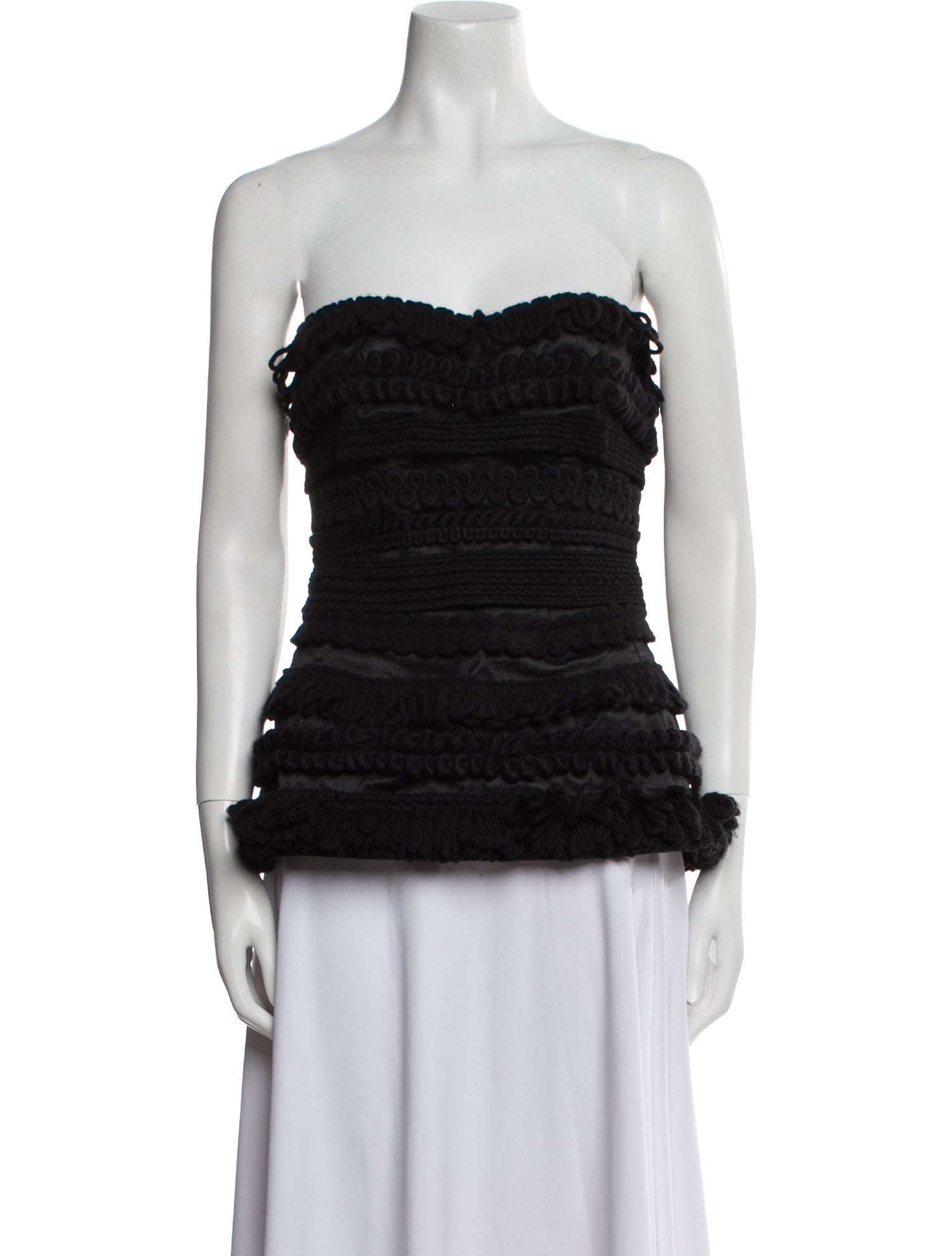 Dolce & Gabbana Wool Strapless Top