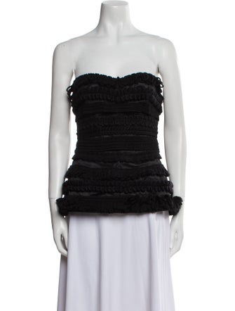 Dolce & Gabbana Wool Strapless Top