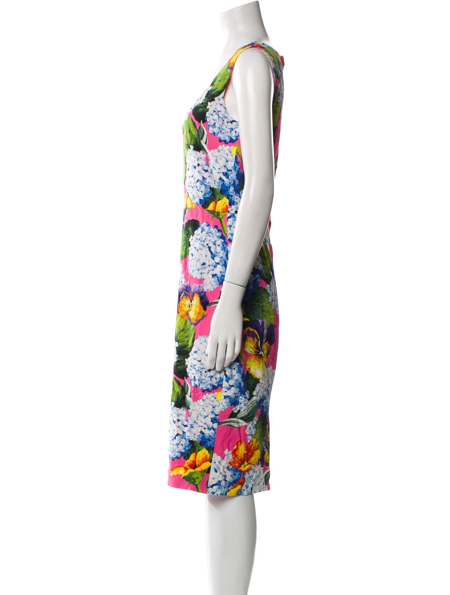 Dolce & Gabbana Floral Print Midi Length Dress