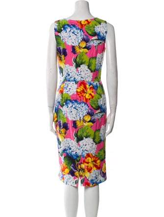 Dolce & Gabbana Floral Print Midi Length Dress