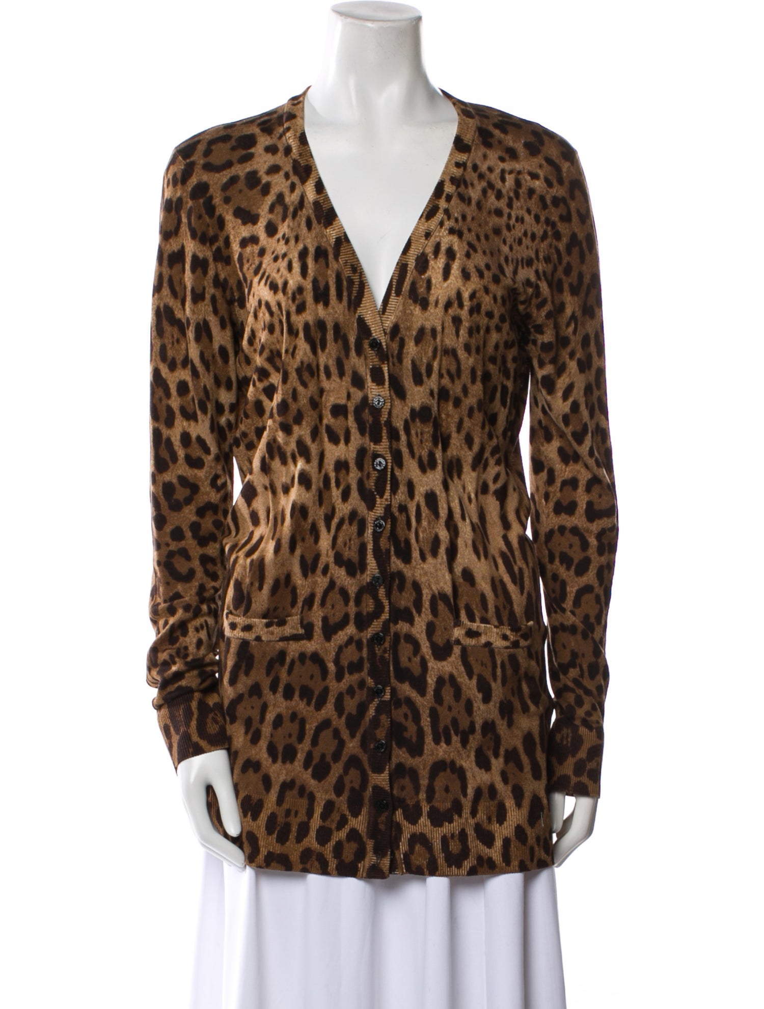 Dolce & Gabbana Virgin Wool Animal Print Sweater