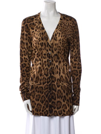 Dolce & Gabbana Virgin Wool Animal Print Sweater