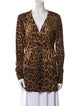 Dolce & Gabbana Virgin Wool Animal Print Sweater