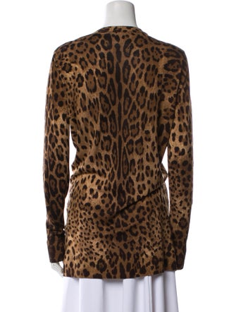 Dolce & Gabbana Virgin Wool Animal Print Sweater