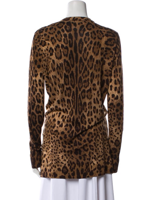 Dolce & Gabbana Virgin Wool Animal Print Sweater