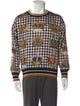 Dolce & Gabbana Houndstooth Print Crew Neck Sweatshirt
