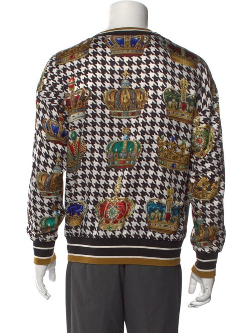 Dolce & Gabbana Houndstooth Print Crew Neck Sweatshirt