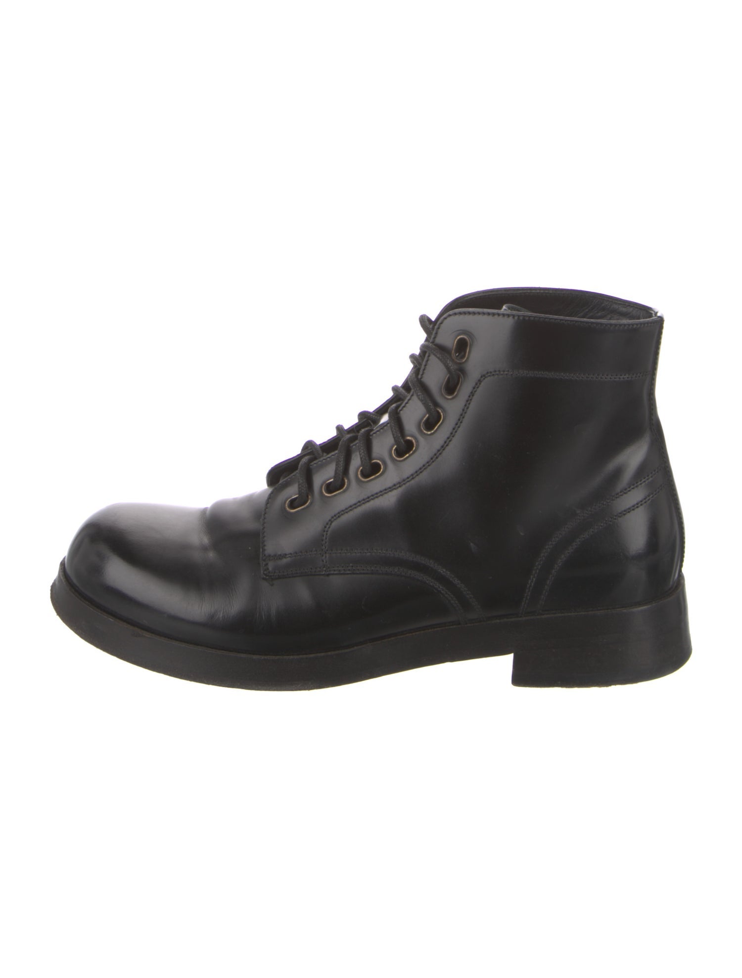 Dolce & Gabbana Leather Lace-Up Boots