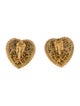 Dolce & Gabbana Enamel Heart Logo Stud Clip-On Earrings