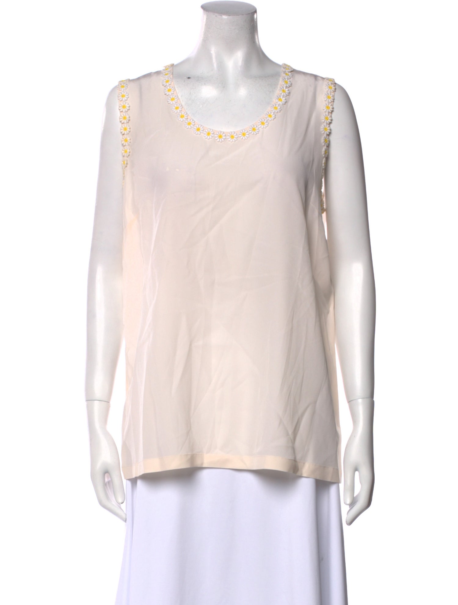 Dolce & Gabbana Silk Scoop Neck Top