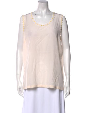 Dolce & Gabbana Silk Scoop Neck Top