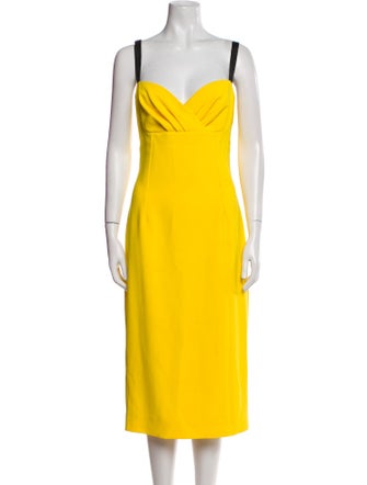 Dolce & Gabbana Square Neckline Midi Length Dress