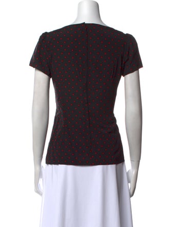 Dolce & Gabbana Silk Polka Dot Print T-Shirt