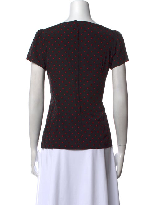Dolce & Gabbana Silk Polka Dot Print T-Shirt