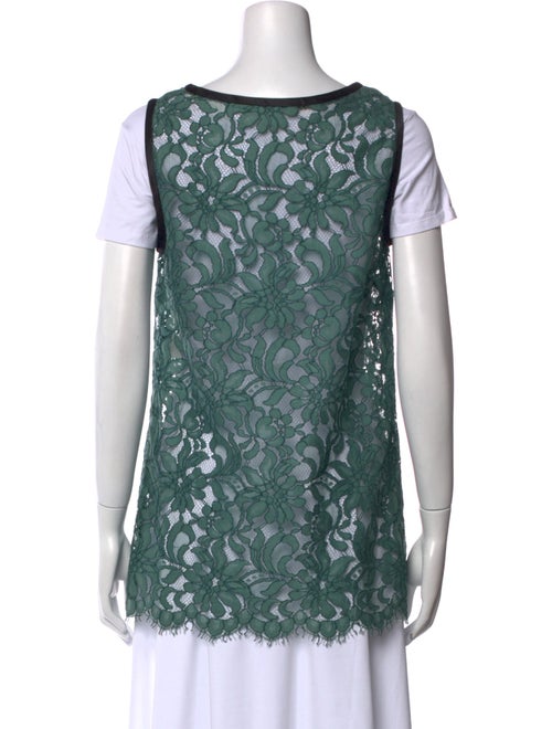 Dolce & Gabbana Lace Pattern Scoop Neck T-Shirt