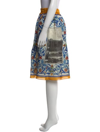 Dolce & Gabbana Silk Knee-Length Skirt
