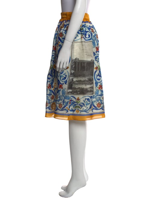Dolce & Gabbana Silk Knee-Length Skirt