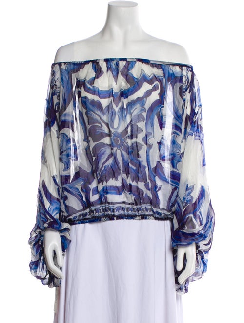Dolce & Gabbana Silk Printed Blouse