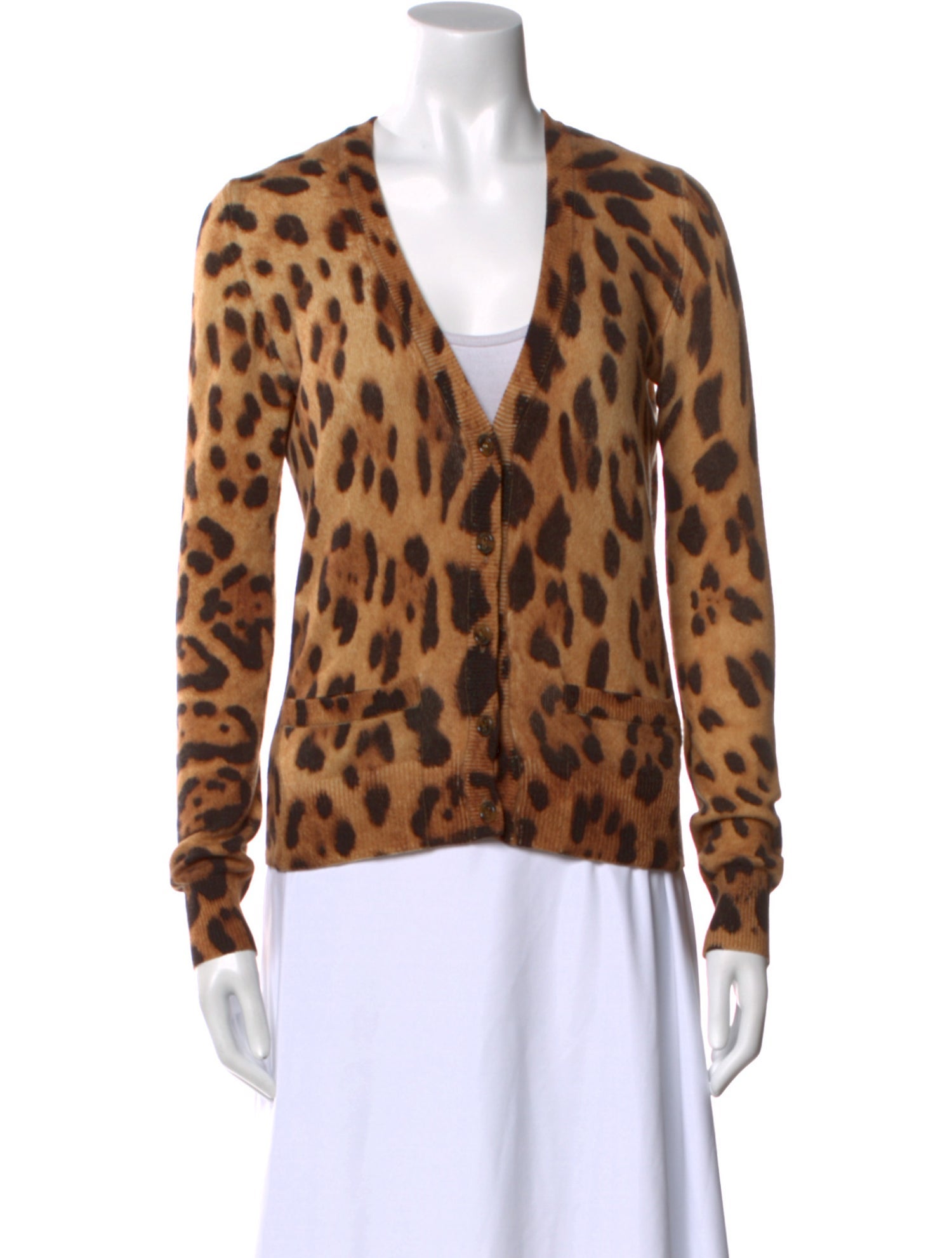 Dolce & Gabbana Cashmere Animal Print Sweater