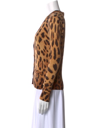 Dolce & Gabbana Cashmere Animal Print Sweater
