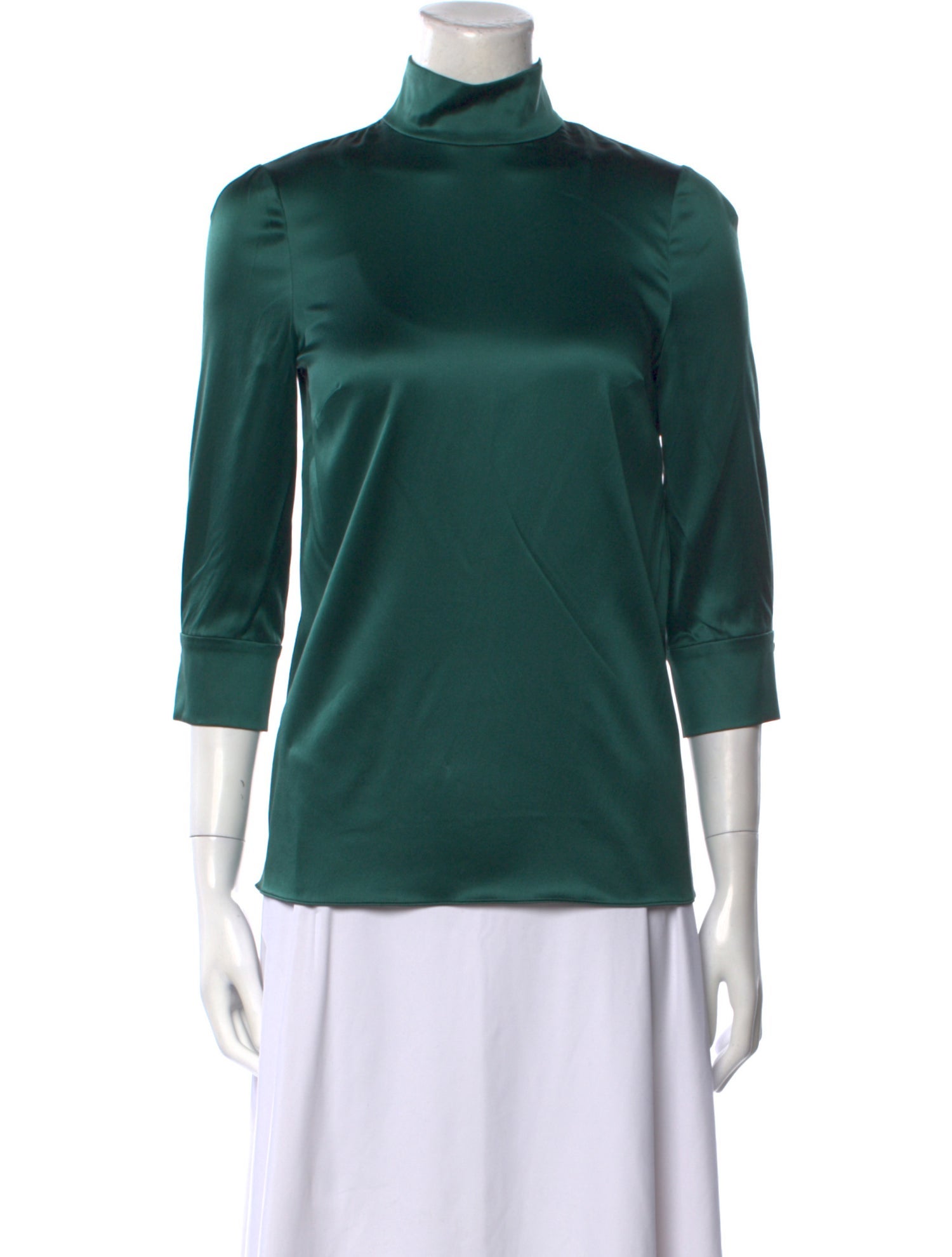 Dolce & Gabbana Silk Mock Neck Blouse