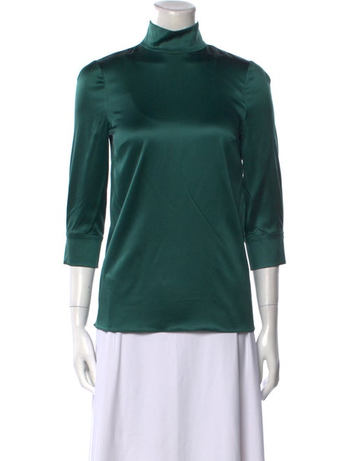 Dolce & Gabbana Silk Mock Neck Blouse