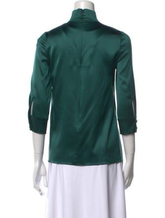 Dolce & Gabbana Silk Mock Neck Blouse