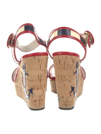 Dolce & Gabbana Patent Leather Printed Sandals