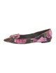 Dolce & Gabbana Floral Print Crystal Embellishments Ballet Flats