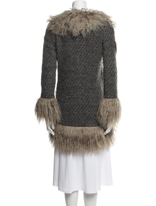 Dolce & Gabbana Wool Faux Fur Coat