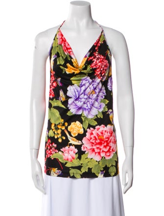 Dolce & Gabbana Silk Floral Print Top