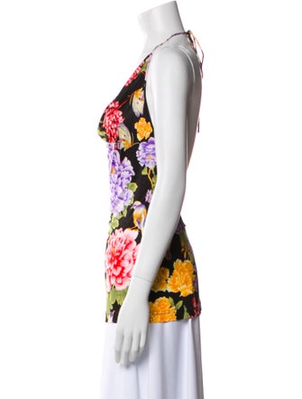 Dolce & Gabbana Silk Floral Print Top