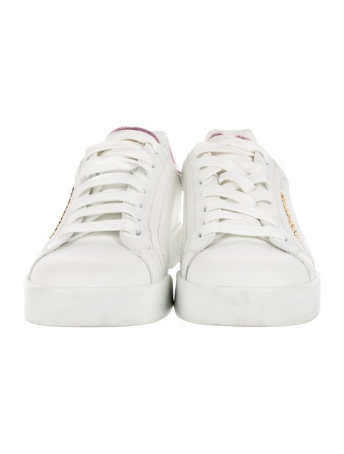 Dolce & Gabbana Leather Studded Accents Sneakers