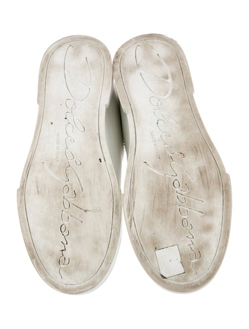 Dolce & Gabbana Leather Studded Accents Sneakers