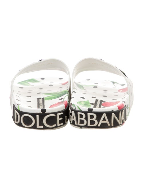 Dolce & Gabbana Rubber Polka Dot Print Slides